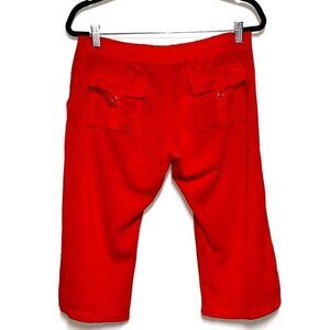 NWT Juicy Couture Vintage Y2K Poinsettia Crop Snap Pocket Terry Pant Womens Sz L